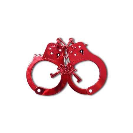 manette sexy polsini in metallo vere bondage fetish acciaio rosso gioco erotico