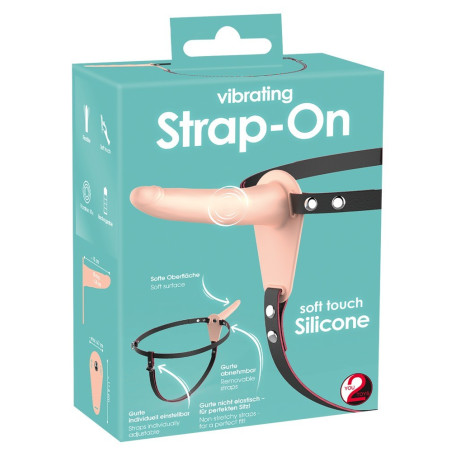 vibratore strap on vibrating soft touch