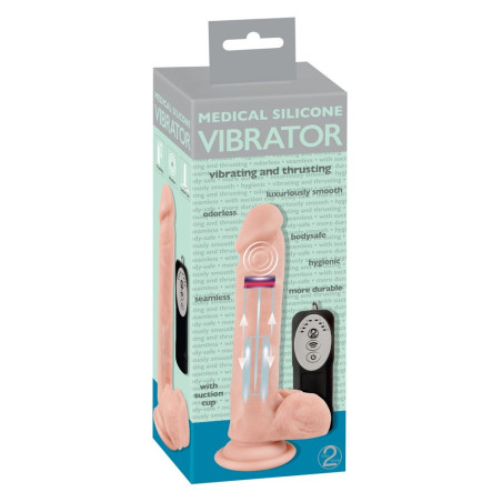 Vibratore Medical Silicone Thrusting Vibrator