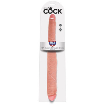 Fallo realistico doppio king cock 16 tapered double dildo flesh