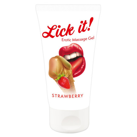 Erotic Massage Gel commestibile aroma fragola 50 ml