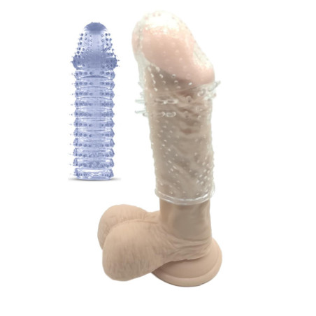 Guaina fallica indossabile per pene prolunga stretchy extension