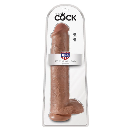 Fallo realistico con ventosa King Cock 15Inch With Balls