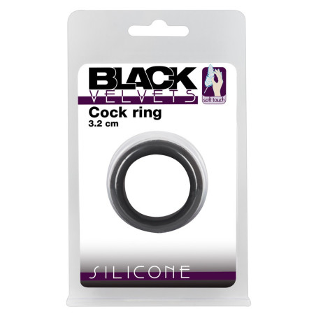 Anello fallico in silicone nero ritardante Cock Ring