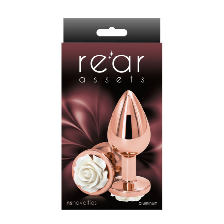 Plug anale Rose Buttplug white Medium