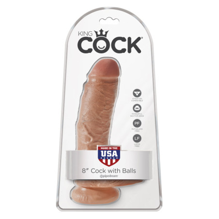 Fallo realistico con ventosa Cock 8 Inch With Balls