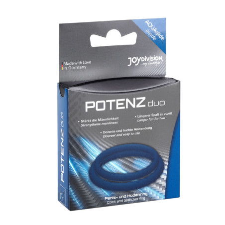 Anello fallico doppio in silicone POTENZ duo ring Medium