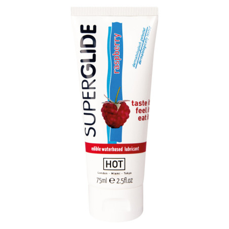 Lubrificante intimo commestibile Edibles Superglide Lube 75ml lampone