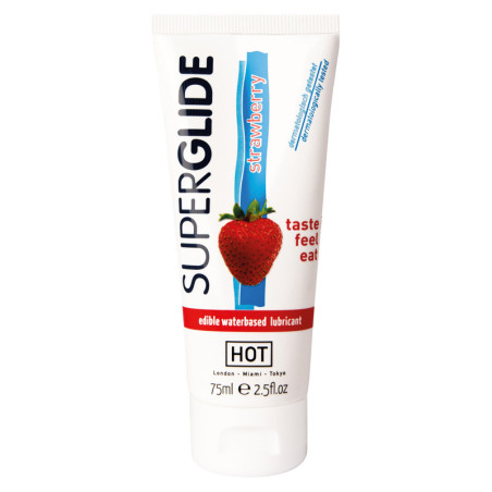 Lubrificante intimo commestibile Edibles Superglide Lube 75ml fragola