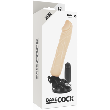 Vibratore realistico 2 in 1 guaina per pene con telecomando BASECOCK