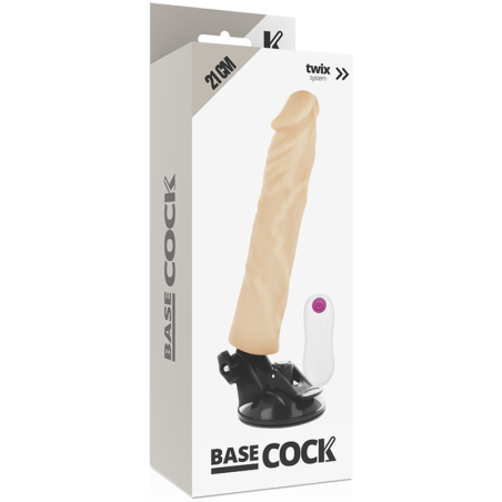 Vibratore realistico con ventosa 2 in 1 guaina per pene Basecock