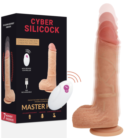 Vibratore realistico MASTER HUCK CYBER SILICOCK REMOTE CONTROL