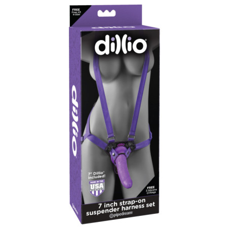 Fallo realistico Dildo indossabile vaginale anale  imbragatura strap on dillio harnes purple