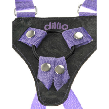 Falo Dildo indossabile vaginale anale  imbragatura strap on dillio harnes purple