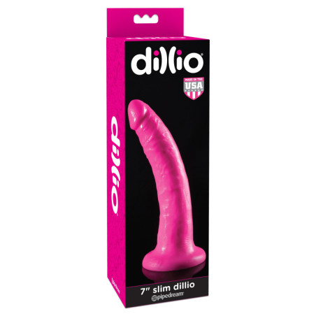 Fallo realistico con ventosa dillio 7 slim pink