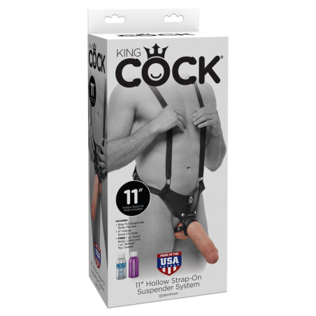 Strap on imbragatura con fallo vaginale realistico king kock dildo flesh