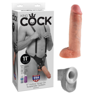 Strap on imbragatura con fallo vaginale realistico king kock dildo flesh