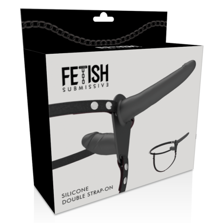 Fallo doppio indossabile FETISH SUBMISSIVE DOUBLE PENETRIX STRAP-ON BLACK