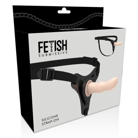 Fallo indossabile FETISH SUBMISSIVE SILICONE STRAP-ON FLESH 12.5 CM G-SPOT