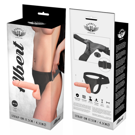 Fallo realistico HARNESS ATTRACTION ALBERT REALISTIC FLESH 17.5 X 4.3CM