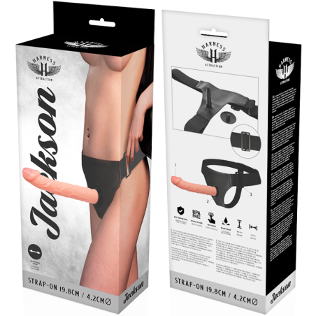 Fallo indossabile HARNESS ATTRACTION JACKSON FLESH 19.8 X 4.2CM