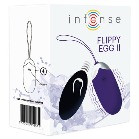 Ovetto vibrante INTENSE FLIPPY II VIBRATING EGG WITH REMOTE CONTROL PURPLE