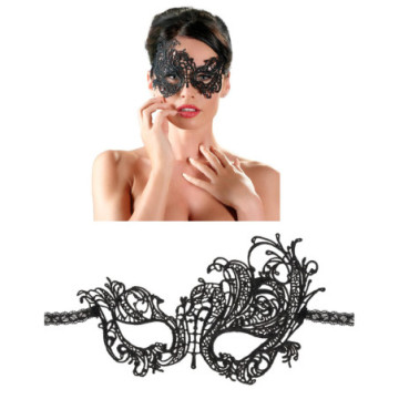 Maschera per notte da donna sexy nera veneziana gothic charm