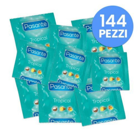 Preservativi pasante Pasante Tropical 144 pz