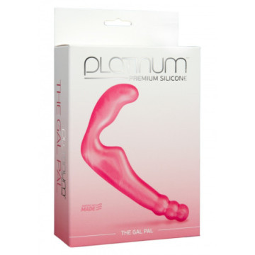 Fallo strap on indossabile dildo vaginale anale in premium silicone rosa senza imbragatura