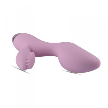 Vibratore rabbit vaginale doppio in silicone rosa dildo vibrante con stimolatore clitoride