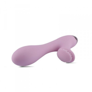 Vibratore in silicone vaginale doppio con stimolatore clitoride design dildo vibrante