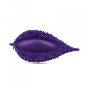 stimolatore clitoride vibratore vaginale in silicone fan clit leaf purple