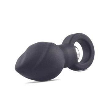 Plug anale vibrante falli dildo vibrante in silicone the butt black nero helix