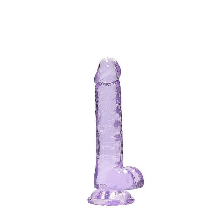 Pene finto con ventosa viola Realistic Dildo with Balls 17 cm