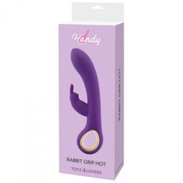 Vibratore rabbit stimolatore vaginale doppio clitoride impermeabile ricaricabile viola