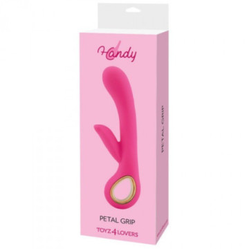 Vibratore vaginale doppio con stimolatore clitoride fallo vibrante pink dildo