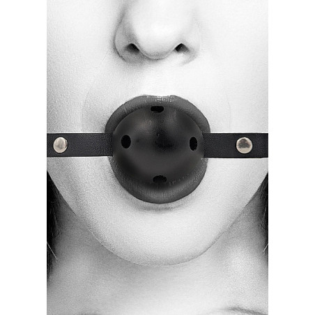 Morso Breathable Ball Gag - With Bonded Leather Straps