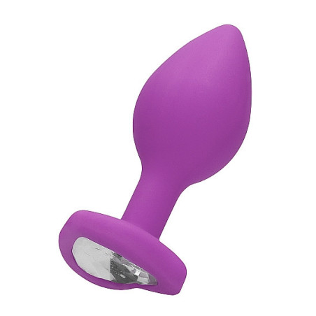 Plug con gioiello Diamond Heart Butt Plug - Regular - Purple