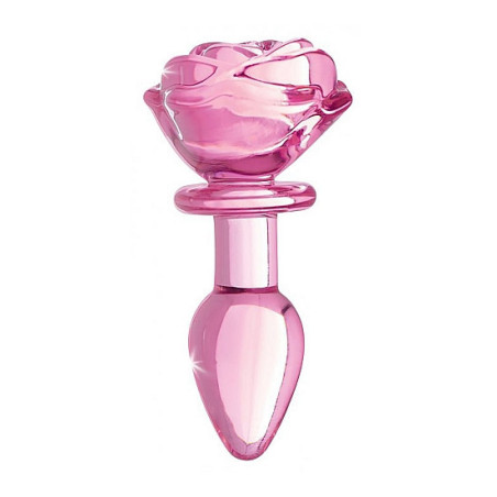 Plug in vetro Glass Small Anal Plug - Pink Rose