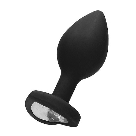 Plug medio Diamond Heart Butt Plug - Large - Black