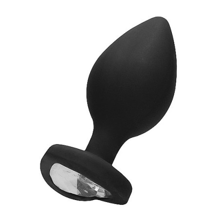 Plug extra large Diamond Heart Butt Plug - Extra Large - Black