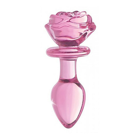 Plug in vetro Glass Medium Anal Plug - Pink Rose