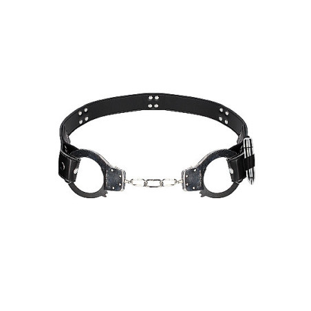 Cintura con manette e bullet vibrante Adjustable Cuff Belt - Black