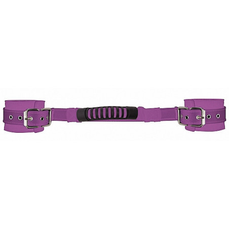 Cintura con manette Adjustable Leather Handcuffs - Purple