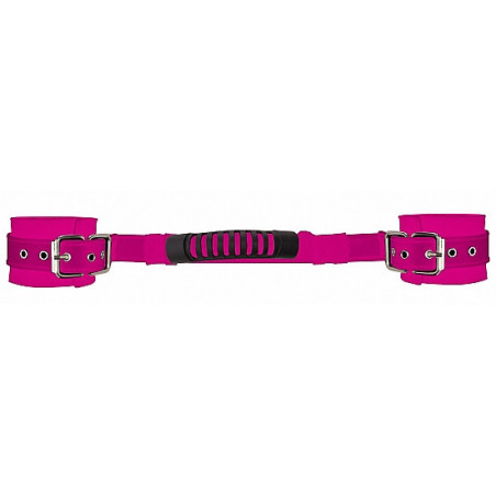 Cintura con manette Adjustable Leather Handcuffs - Pink