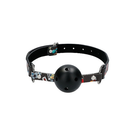 Morso Breatheable Ball Gag - Old School Tattoo Style - Black