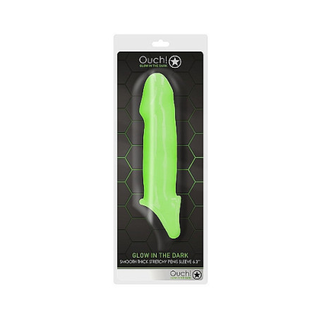 Guaina per pene Smooth Thick Stretchy Penis Sleeve - GitD - Neon Green