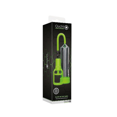 Pompa per pene Comfort Beginner Pump - Glow in the Dark - Neon Green