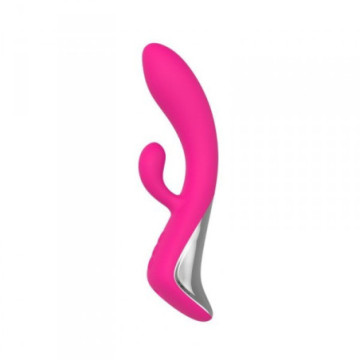 Vibratore doppio rabbit stimolatore vaginale clitoride dildo fallo vibrante vaginale charm pink