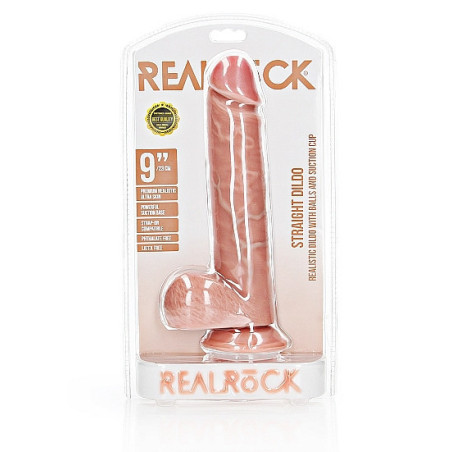 Fallo grande realistico Dildo with Balls and Suction Cup - 9''/ 23 cm